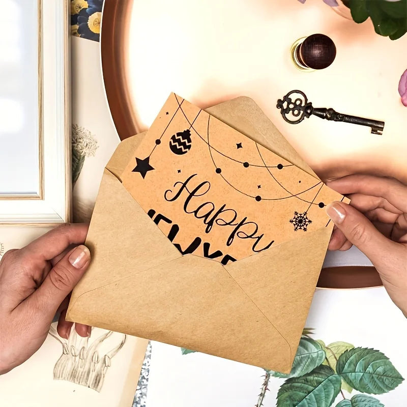 50/100pcs Kraft Paper Envelopes Solid Color Blank Mini Envelopes for DIY Greeting Cards Invitations Notes Gift Envelopes