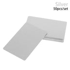 50 Pcs/Set Portable Laser Engraving Aluminum Metal Carte Business Card Blank Name Cards
