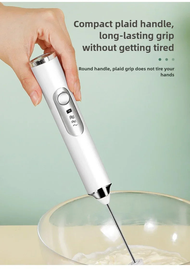 Egg Beater Handheld Electric Milk Frother Maker Drink Foamer Mixer Coffee Creamer Whisk Frothy Stirring Home Kitchen Gadgets