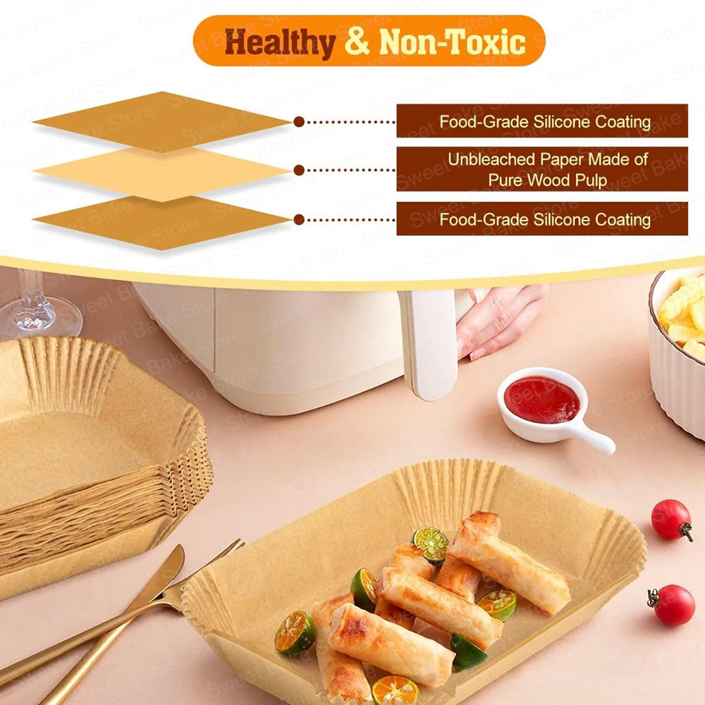 Large Disposable Air Fryer Parchment Paper Liners for Ninja Foodi Max Health Grill & AG551EU/AG651UK, Air Fryer Accessories