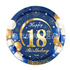 18th 30th 40th 50th 60th 70th Birthday Decorations Men Women Blue Birthday Happy Birthday  Plates Cup Tableware Anniversary