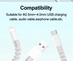 10pcs Cable Protector Silicone Charge Cable Spiral Winder Wire End Cord Savers Cover For Phone USB Charger Cable Accessories