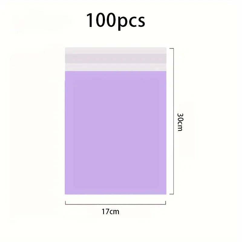 100Pcs Purple Courier Envelope Shipping Packaging Bags Poly Mailer Bag Waterproof Storage Bag Self Adhesive Seal Plastic Packagi