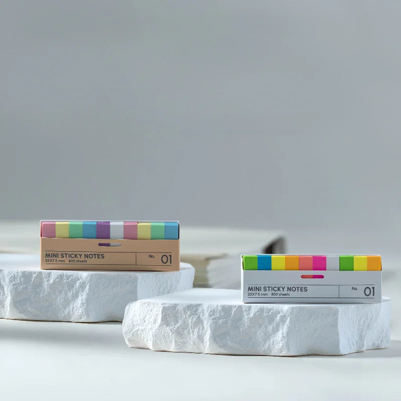 800 sheets of boxed sticky notes, 10 different colored index tabs, self-adhesive page markers, suitable for office and study pur