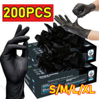 Disposable Nitrile Black Latex Gloves Cooking Wash Cycling Glove Household Antistatic Cleaning Gloves Hairdressing Nail Art Tool