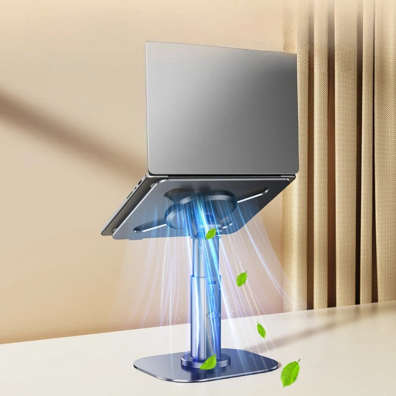 Oatsbasf Metal Desktop Laptop Holder Riser Computer Stand Height Adjustable Portable Laptop Table Stand for 11-17.3" Device
