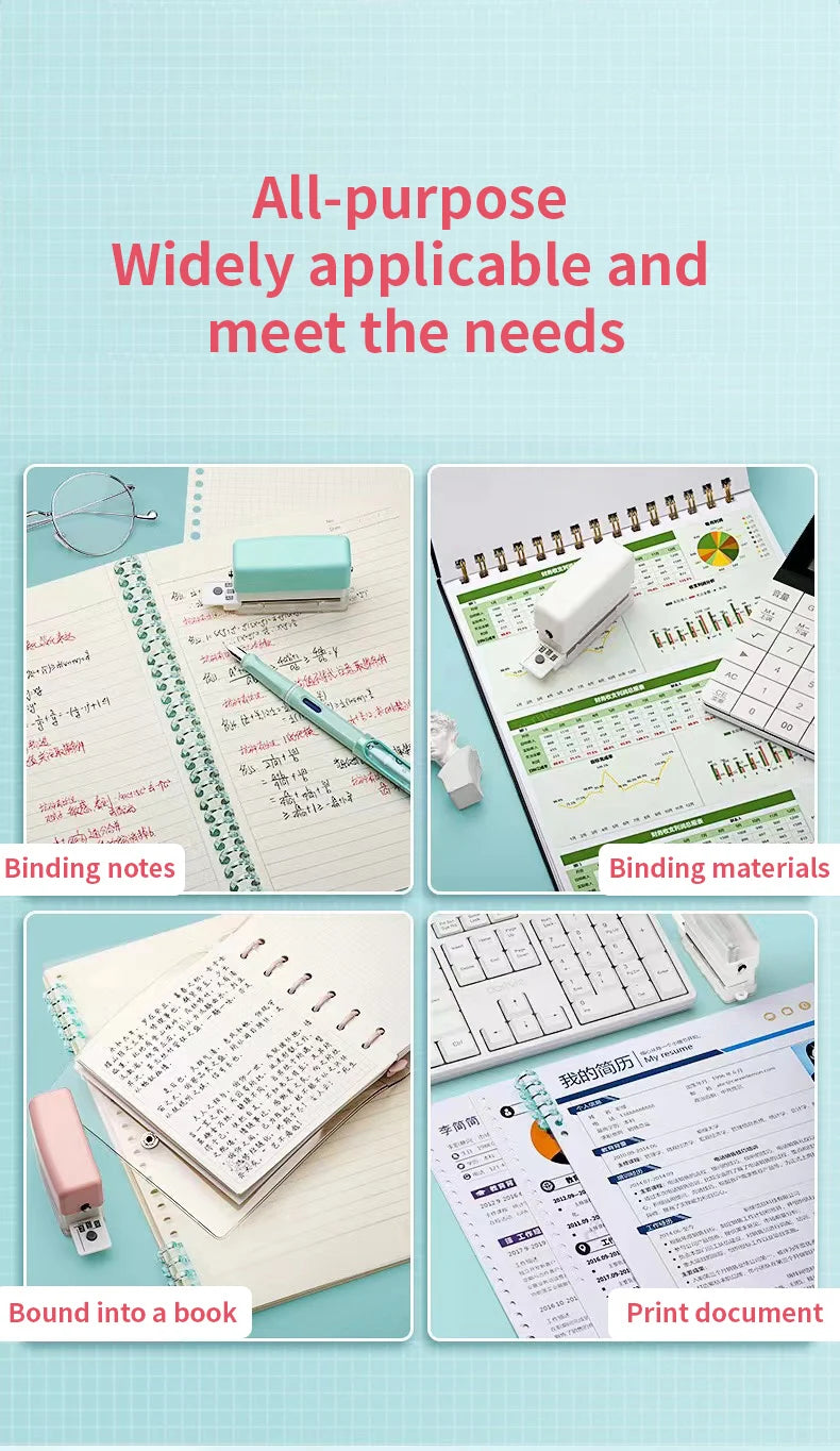 New 6 Holes Hole Puncher A4 A5 B5 Loose Leaf Paper Hole Punch Standard Hole Punch DIY Office Binding Tool Office School Supplies