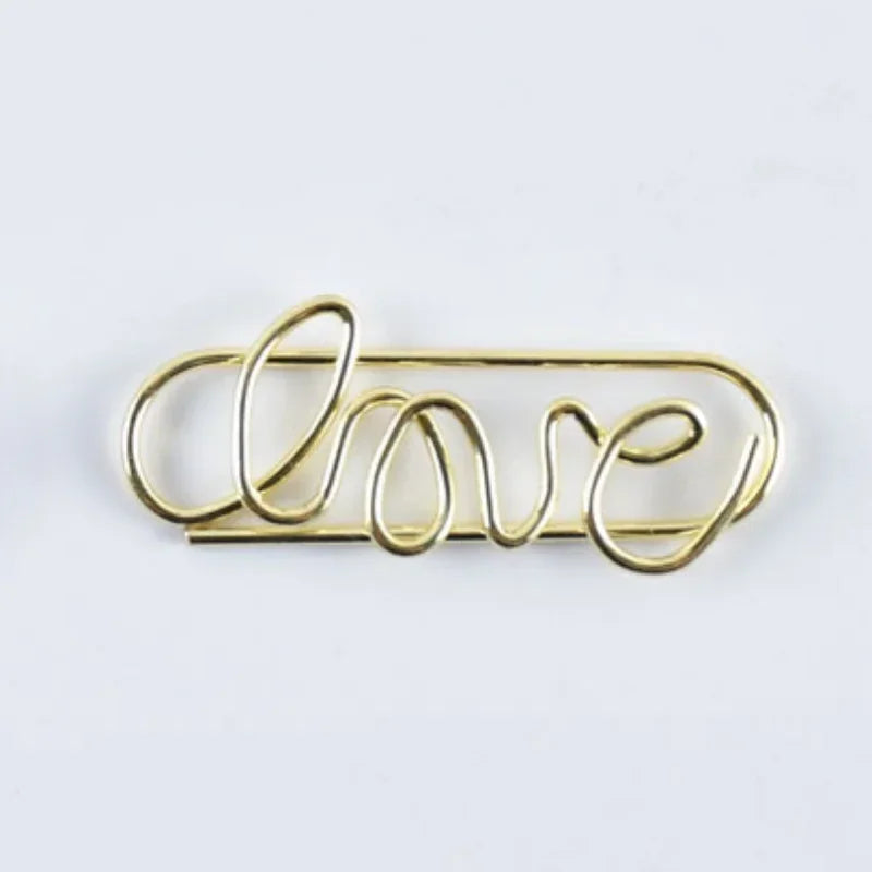 10pcs/set Metal Paperclips Multiple Cartoon Heart Animal Styles Paper Clip Book Scrapbook Planner Page Bookmark Binder Clip