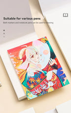 40sheet Tearable Drawing Notebook Sketchbook Handbook 250gsm Paper Mini Book for Watercolor Acrylic Marker Pen Gouache