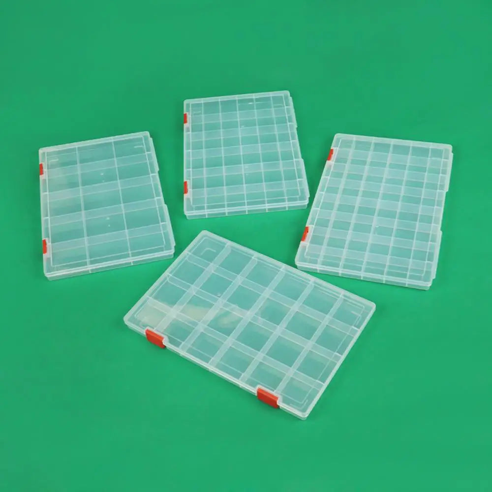 15/24/36/48 Grids Clear Box Thickened Transparent Plastic Jewelry Elastic Band Storage Box Display Organizer Tool Storage Case