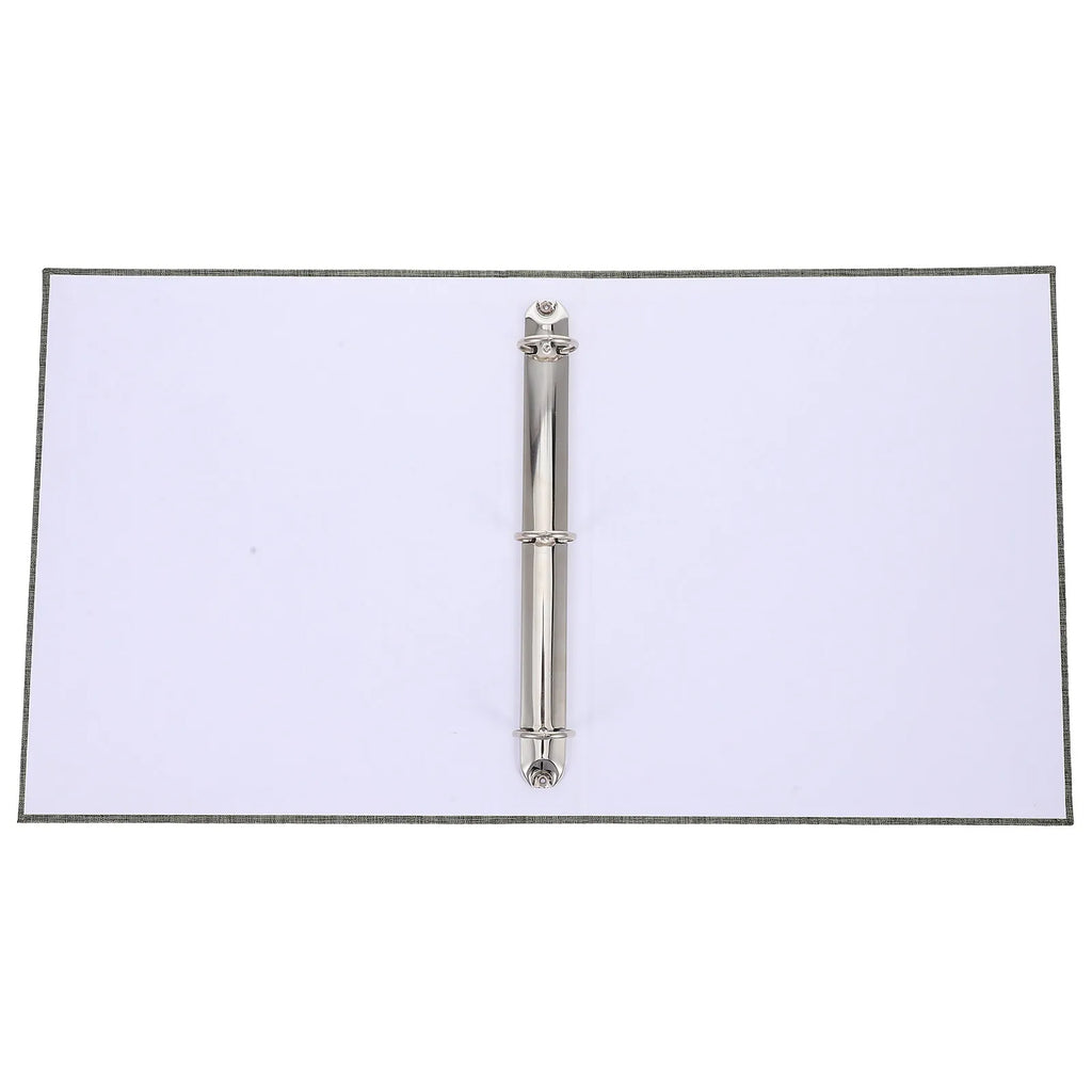 A4 3 Ring Binder Minimalist Design Fabric Hardcover Document Protector for School Office Home Use Paper Page Organizer Report