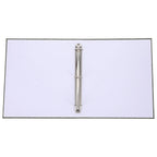 A4 3 Ring Binder Minimalist Design Fabric Hardcover Document Protector for School Office Home Use Paper Page Organizer Report
