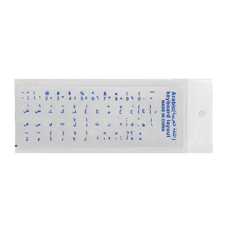Arabic Keyboard Cover Stickers for MacBook Notebook Desktop Standard Letter Stickers Matte PVC Keyboard Letters Transparent