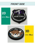 Custom Logo 3D PVC Silicone Patch Heat Transfer Rubber Label Clothing Tags Personalized Embroidery Patch DIY Garment Bag Hat