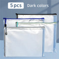 5/10pcs A4 Zippered File and Storage Bag, Waterproof and Transparent Storage Bag Suitable for School Office Travel Storage