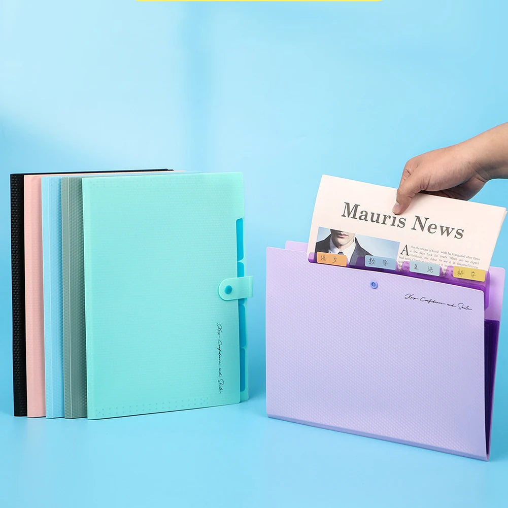 Accordion File Organizer 8 Pockets Expanding File Folder with Labels A4 Letter Document Paper Organizer for School Office