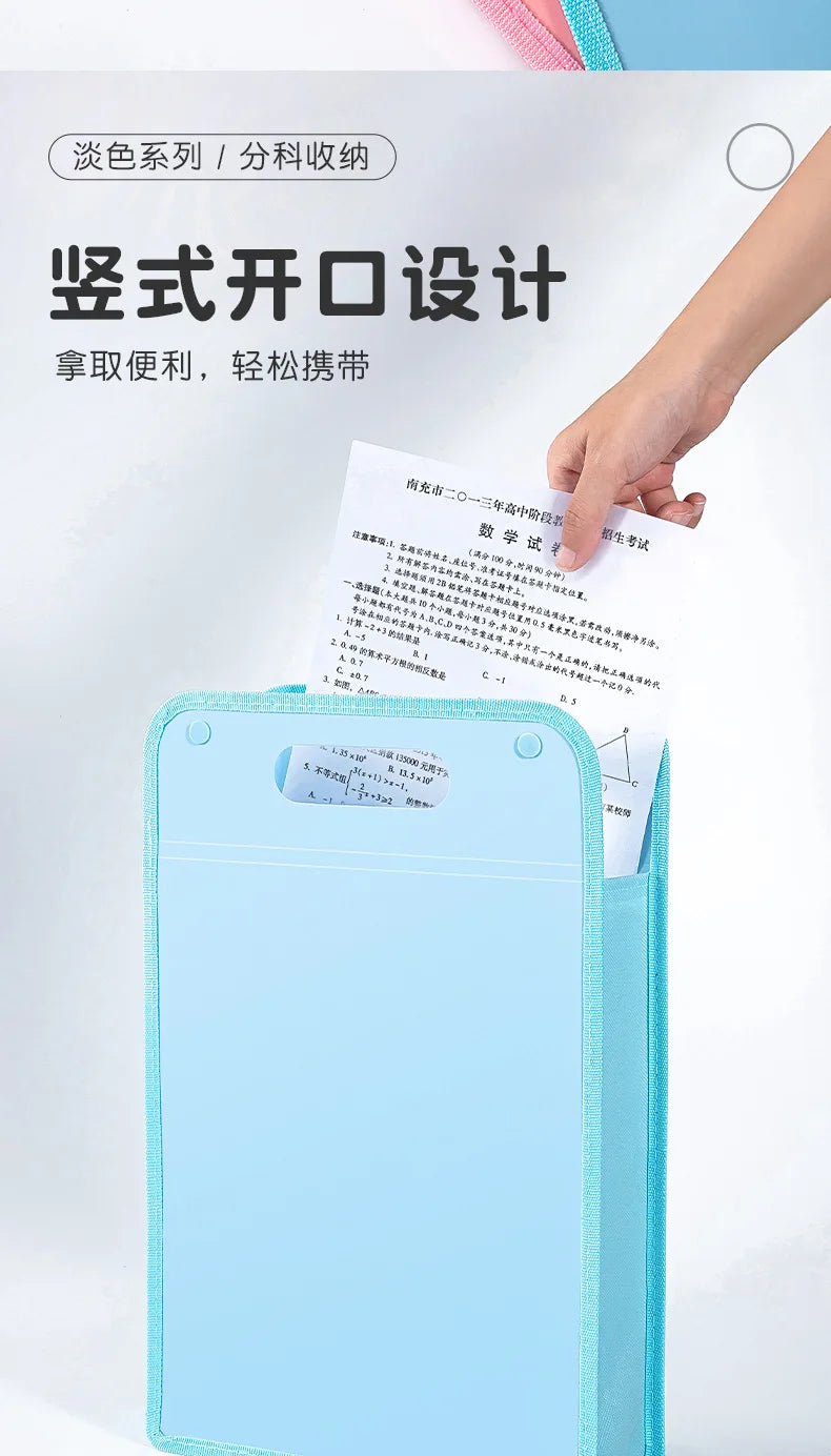 Professional A4 Portable Briefcase Bag - Durable, Self-Seal File Organizer with Handle for Office, School, Graduation