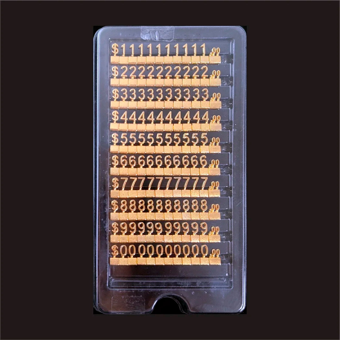 Metal 3D Combined Price Tags Number Adjustable Display Euro Pound Dollar Label Currency Symbol Jewellery Watch Phone Store