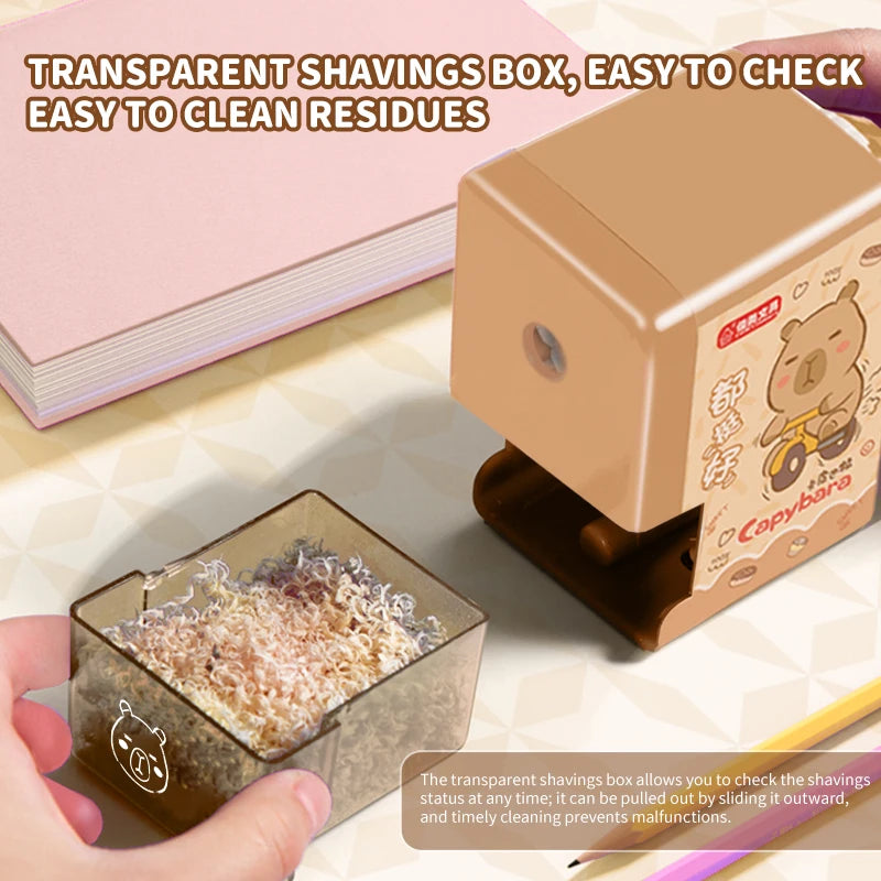 Capybara Pencil Sharpener Fast Sharpening Easy to Use for Kids Students School Office Stationery Cute Anime Merch Kawaii Gift