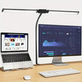 Double Head Desk Lamp Clip-on LED 3 Modes Brightness Adjustable USB Adapter Suitable for Reading Studying Piano Monitors Office