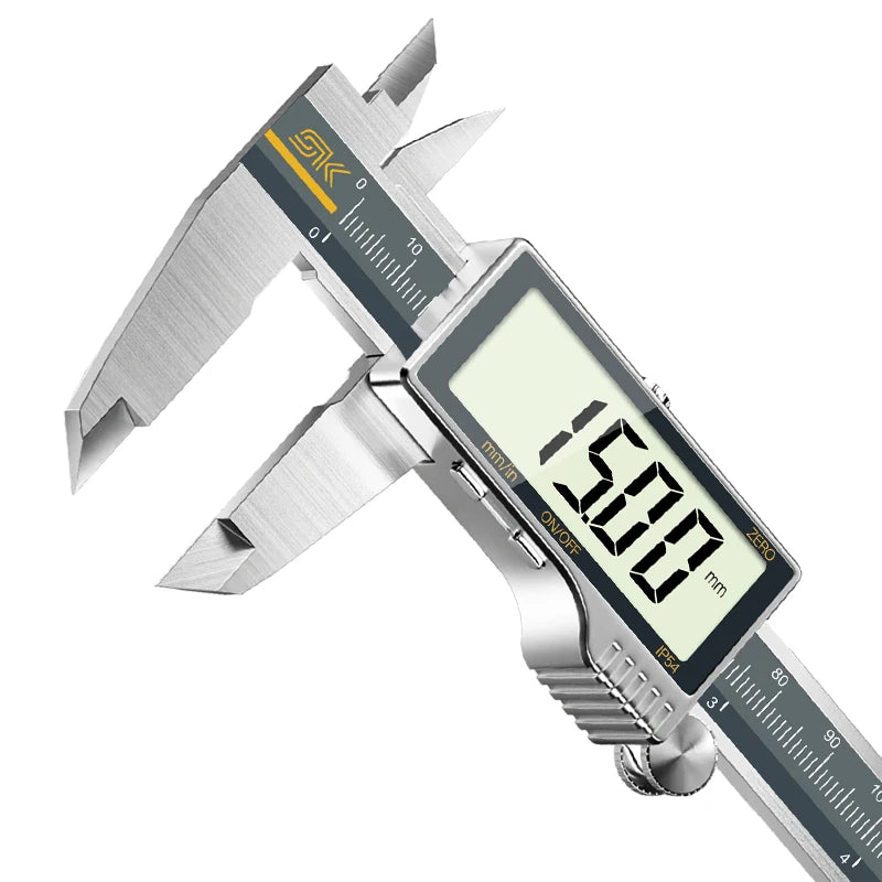 All-Metal IP54 Electronic Digital Display Vernier Calipers 0-150/200/300mm Stainless Steel HD Full Screen Caliper Measuring Tool