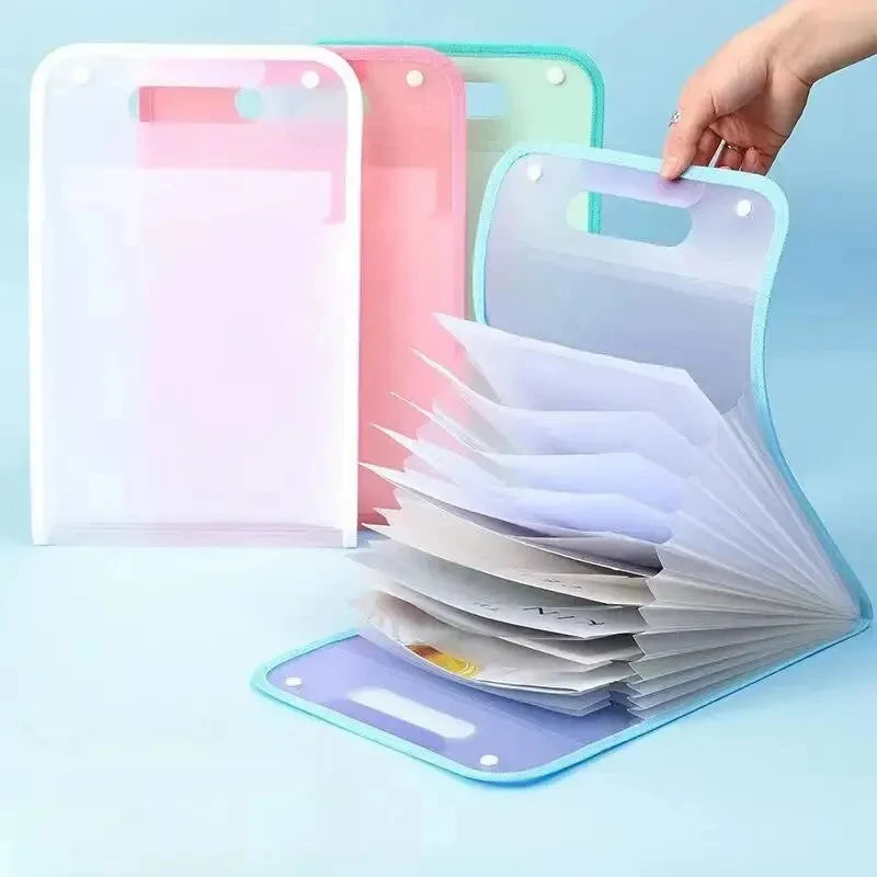 1pc Accordion design Folder, providing ample space for organizing student test papers and other documents into different layers