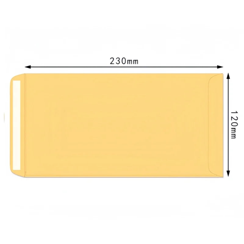 50PCS Thick Yellow Self Seal Kraft Envelopes Self Adhesive Cash Security Envelopes for Coins Seeds Cards Stamps Storage