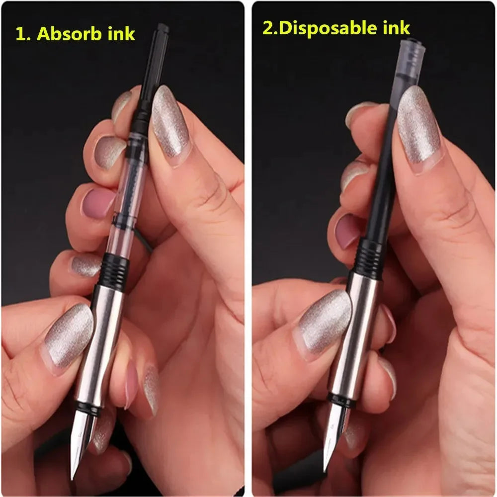 High Quality 0.38mm Extra Fine Nib Fountain Pen Stainless Steel Extremely