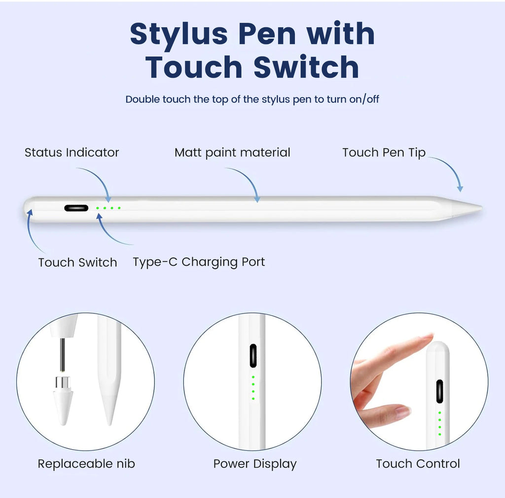 Rechargeable Stylus for Xiaomi Redmi Pad2 Pad 2 SE 8.7 7S 6S 7 6 5 Pro 11'10.61' Active Stylus Pen No Need Bluetooth Connection