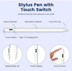 Rechargeable Stylus for Xiaomi Redmi Pad2 Pad 2 SE 8.7 7S 6S 7 6 5 Pro 11'10.61' Active Stylus Pen No Need Bluetooth Connection