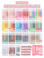 Languo 27-207 Colors Of One Set Drawing Handbook Pens Student DIY Graffiti Multi-Color Gel Pen Writing Marker Stationery