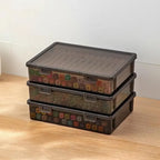 A4 Dust Proof Document Organizer Storage Box Black Transparent Simple Certificate File Box Container for Easy Organization