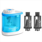 Tenwin Electric/Manual 2 in 1 Pencil Portable Sharpener Safe Student Helical Steel Blade Kids Adults Auto Pencil Sharpener 8005