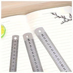3Pcs Stainless Steel Ruler Set, Durable Accurate Measuring Tool, Anti-Slip Back, Easy-to-Read Markings, 304 Stainless Steel for