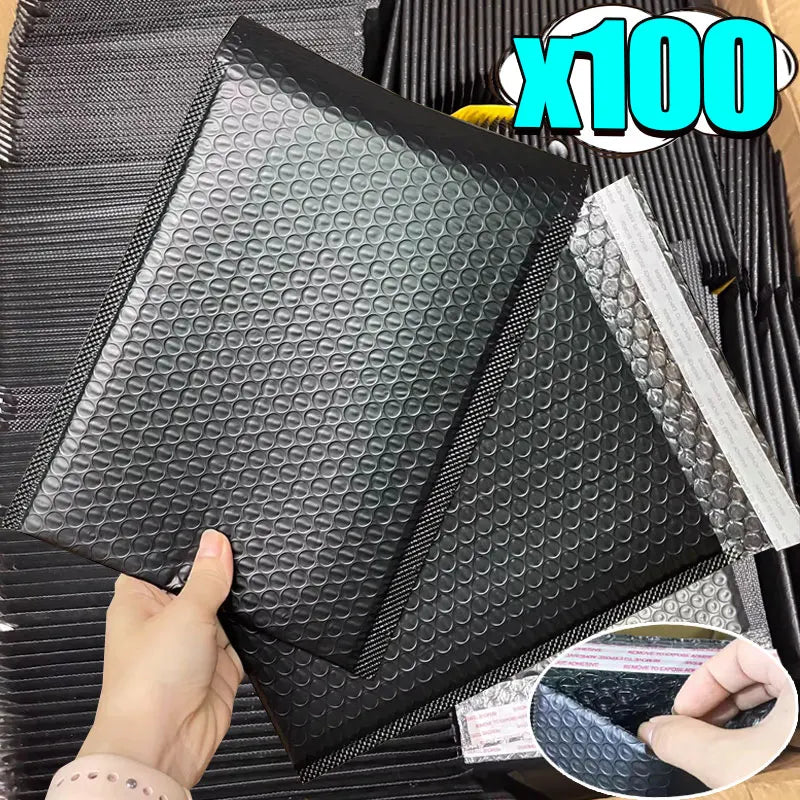 Wholesale Plastic Black Bubble Envelopes Bag Waterproof Foam Adhesive Self Seal Packing Bags Mailers Shipping Storage Organizer