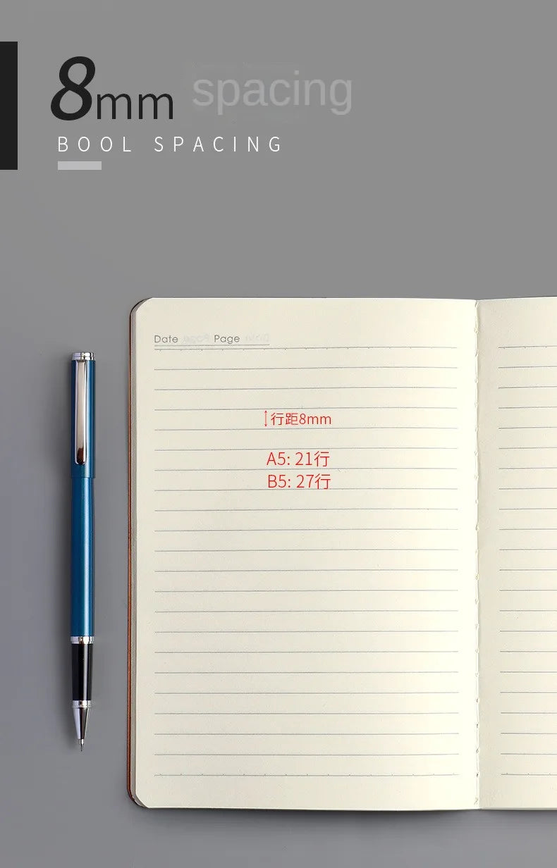 Notebook A5 Kraft Cover Vintage Diary Blank/grid/lined Stationery Planner Writing Paper for Students School Office Supplies
