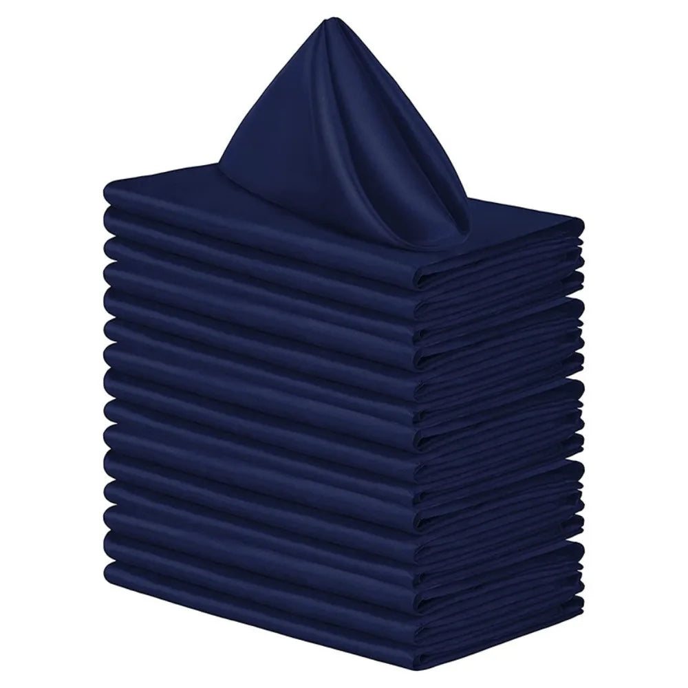 10pcs Wedding Decoration 30x30cm Satin Napkin Soft Reusable Dinner Napkins Washable Table Napkins Event