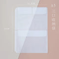 A5A6  5Pcs Binder Zipper Folders For 6-Ring Notebook Binder Transparent Loose Leaf Document Filing Bags