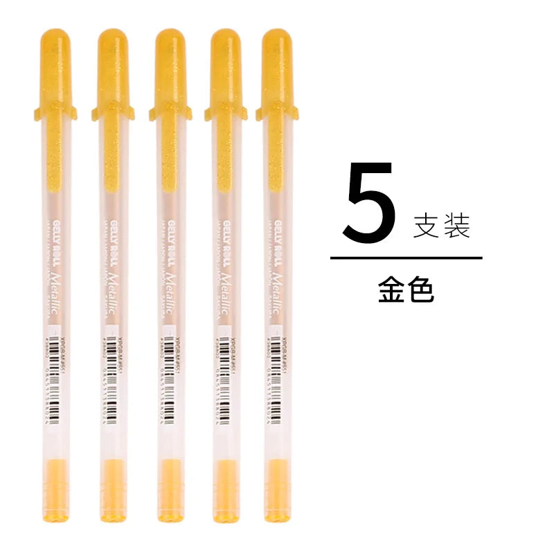 Sakura Gelly Roll Gel Pens 3/5PCS Classic Highlight Pen Gel Ink Pens Bright White Highlight Sketch Markers Color Highlighting