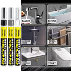 Metal Touch-Up Pen - Scratch Repair for Faucet Paint Surfaces, Paint Restoration for Bathrooms and Kitchens, Black, White, and Gray Touch-Up Pens, Suitable for Faucets, Door Handles, Sinks, Bathtubs, Towel Racks, Toilets, Sho