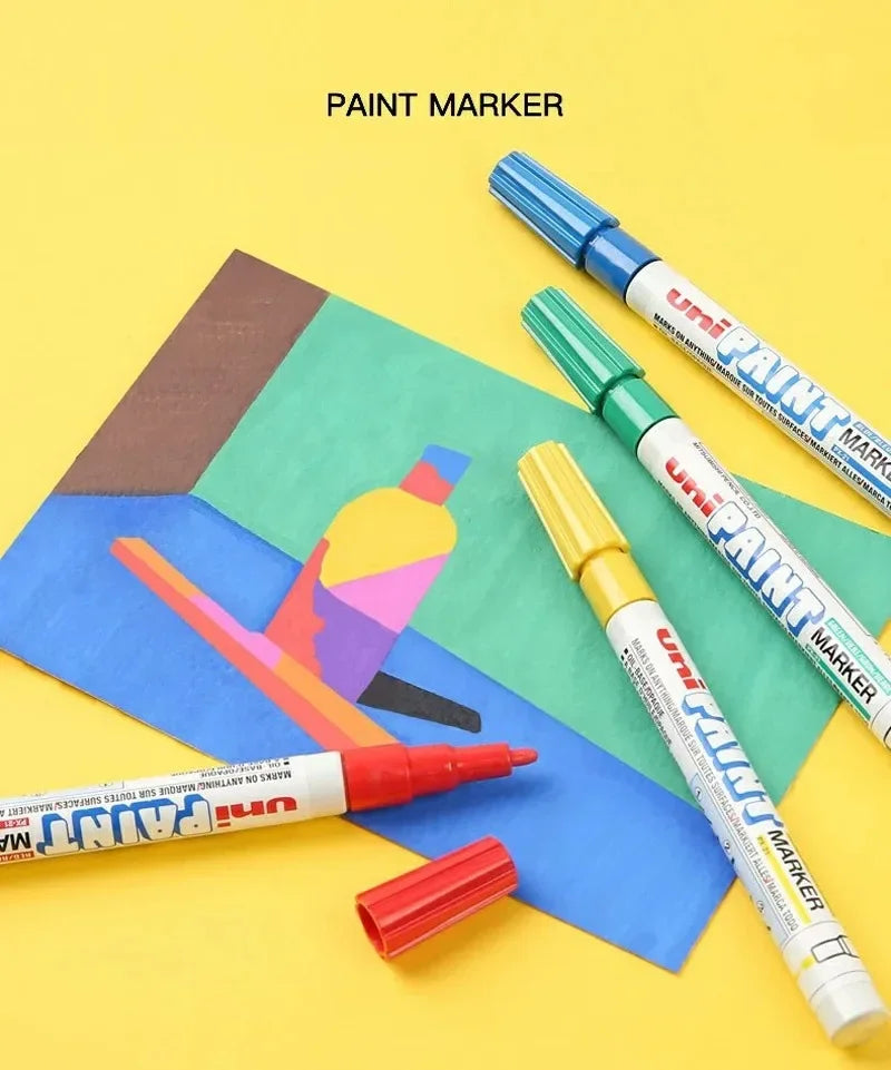 1pcs Japan UNI Paint Marker PX-21 Color Oil-based Permanent 0.8-1.2mm Tire Touch Up Painting Waterproof Graffiti Art Supplies