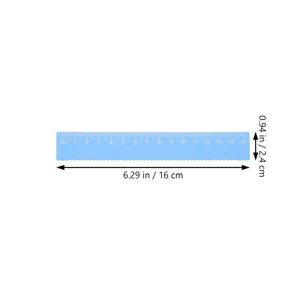4Pcs Metal Ruler Set Aluminum Alloy Geometry Math Drawing Measuring Stationery Kit for Students School Office Use