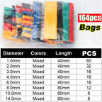 Heat Shrink Tubes Set Retractable for Cables Retractable Heat Pipe Wire Heat-shrinkable Sheath Case Tube Heat Shrink Tubing Set