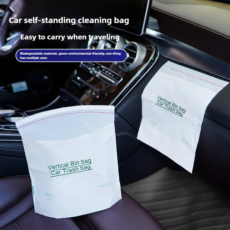 Self-Adhesive Disposable Trash Bag Thicken Waterproof Garbage Bag Leak-Proof Rubbish Storage Bag for Car/Home/Office