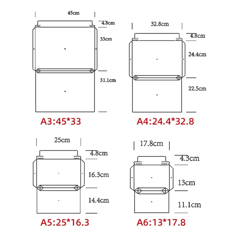 30pcs Envelope A3 A4 A5 A6 Postcards Message 250g Kraft Paper Autohesion Invitations Business Letters Express File Storage Bag