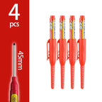 4-60Pcs 45mm Long Nib Head Carpenter Pen Deep Hole Marker Pens Black/Blue/Red/White for Measuring Woodworking Hand Tools
