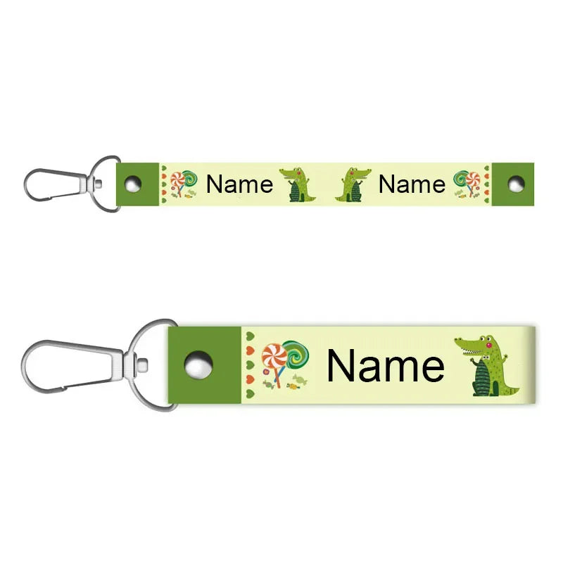 2023 Personalized Custom Name Tag School Bag Pendant, Name Keychain For Kindergarten Children To Go To School Name Badge Lanyard
