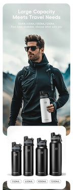 ROCKBROS Cycling Water Bottle Thermal Drinkware Vacuum Flasks & Thermoses Bottle 500ml 650ml 1000ml 1200ml Cycling Water Bottle