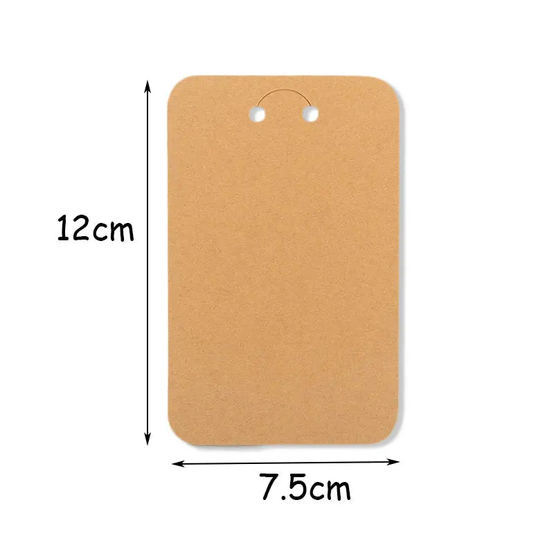 50pcs 7.5x12cm Keychain Packing Cards Kraft Paper Cards for diy Jewelry Keychain Display Cardboard Keyrings Retail Price Tags