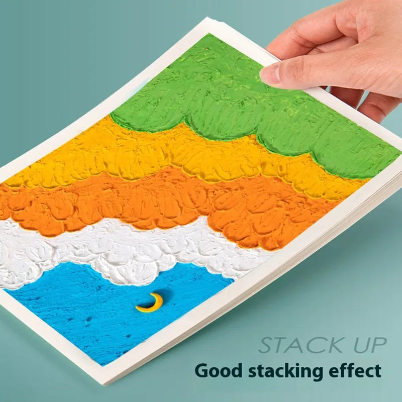 10/50 Sheets A4 Heavy Color Oil Painting Stick Special Paper Square 16k/32k Thickened 300g Soft Crayon Art Sketch Blank Paper